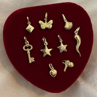Stainless Steel Fashion New Star Face Love Butterfly Key Chili Pendant