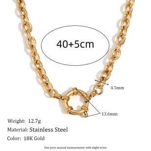 Versatile stainless steel necklace combination