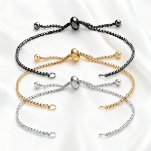 Titanium steel stretch bead bracelet wholesale 18K gold bracelet
