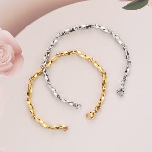 Mobius Bracelet Titanium Steel 18K Gold Hip Hop Versatile Bracelet Women's Instagram Trendy Button Stick Bracelet