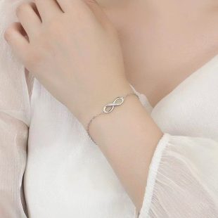 Titanium steel Mobius ring bracelet ins style bracelet stainless steel infinite bracelet 18K gold bracelet
