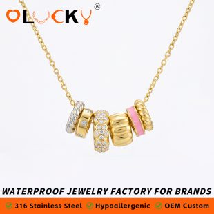 Trendy new stainless steel necklace pendant combination