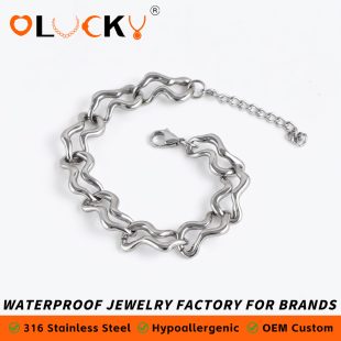 Stainless steel bracelet new product color retention