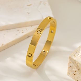 Titanium steel gold bracelet, stainless steel jewelry, concealed buckle, fashionable and versatile, light luxury and exquisite jewelry