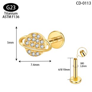 Titanium alloy earrings and earrings G23 titanium anti allergic material